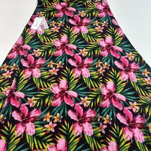 Lularoe Medium Maxi Long Skirt - Hibiscus Hawaiian Floral w/ Tags